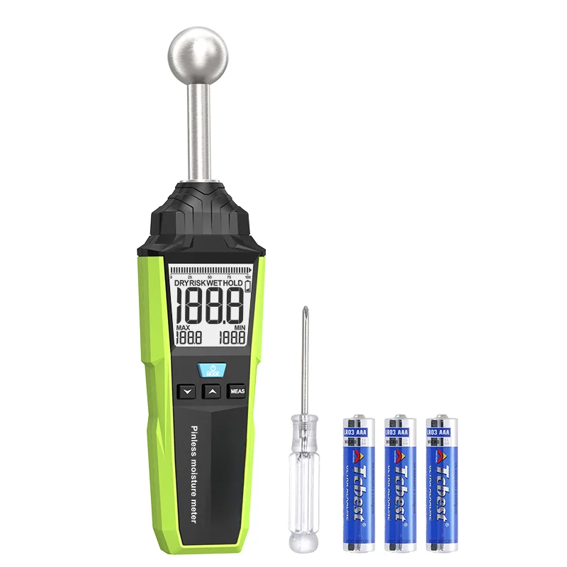 

Mestek WM700C Green Non-invasive Digital Spherical Moisture Tester LCD Display Spherical Wall Wood Concrete Moisture Tester