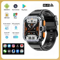 2025 PGD 4G Smartwatch 8GB+128GB Smart Watch 2.03'' IPS Steel Strap SIM Card Dual Camera wifi GPS Waterpoof Clock For Men Women