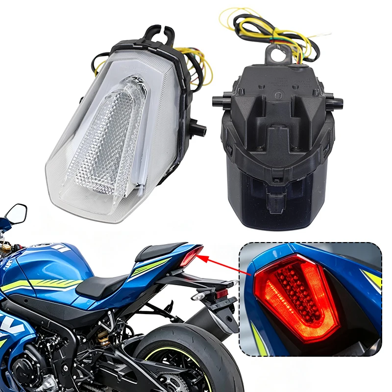 GSXR1000 Rear Tail Light Brake Turn Signals Integrated LED Light Fit For Suzuki GSX-R1000 GSXR 1000 2017-2023 2024 Motorcycle