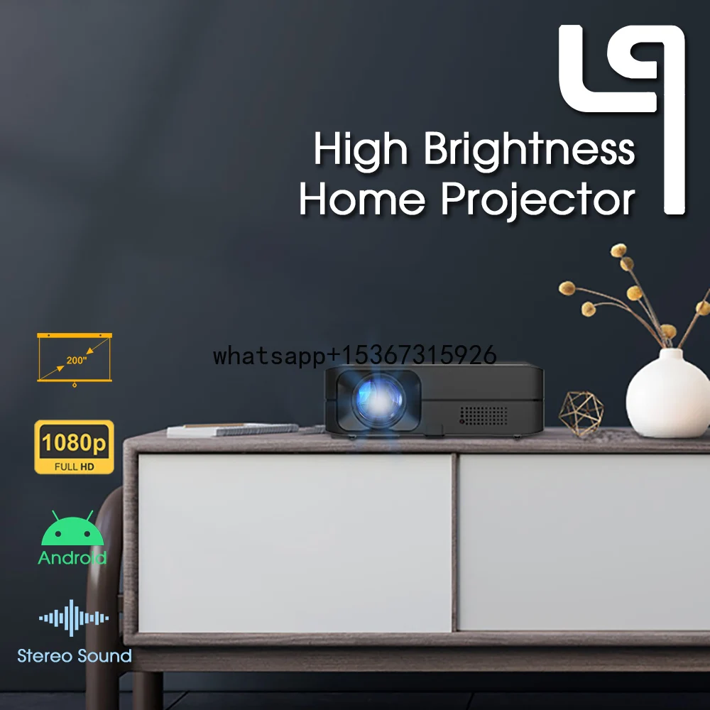 Projecteur Home Cinéma Full HD, Super Haute Luminosité, Technologie d'Étanchéité Optique et Mécanique, Dernière Technologie