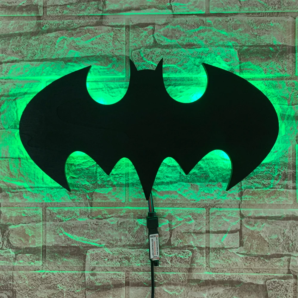 ZK50 USB Modern Basswood Luminous Luminous Cool LED Wall Lamp Bedroom Dining Room Background Remote Control Sign Light