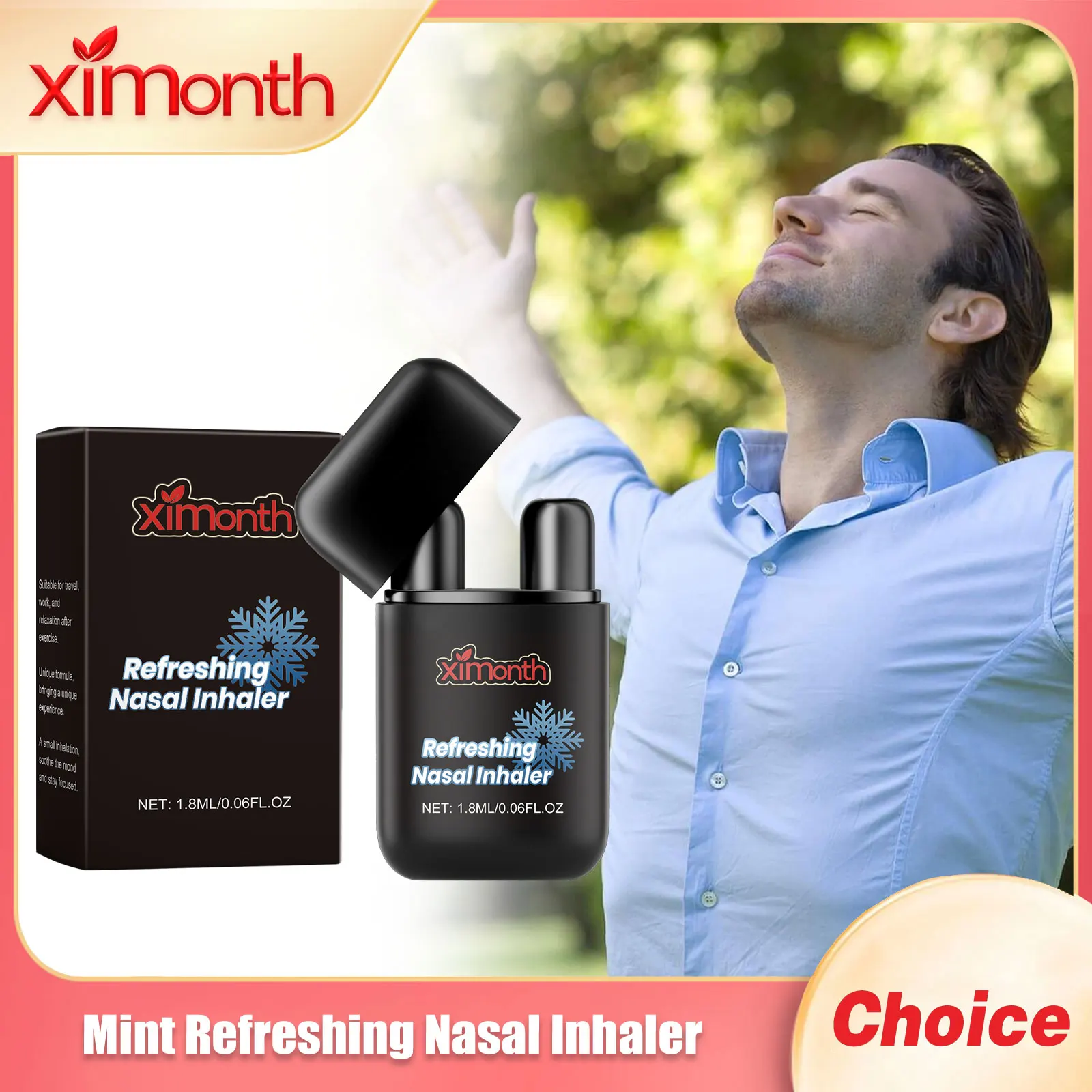 Nasal Inhaler Wake Up Stick Brain Avoid Sleepiness Relieve Breathing Fatigue Discomfort Restore Clear Mind Herbal Body Care