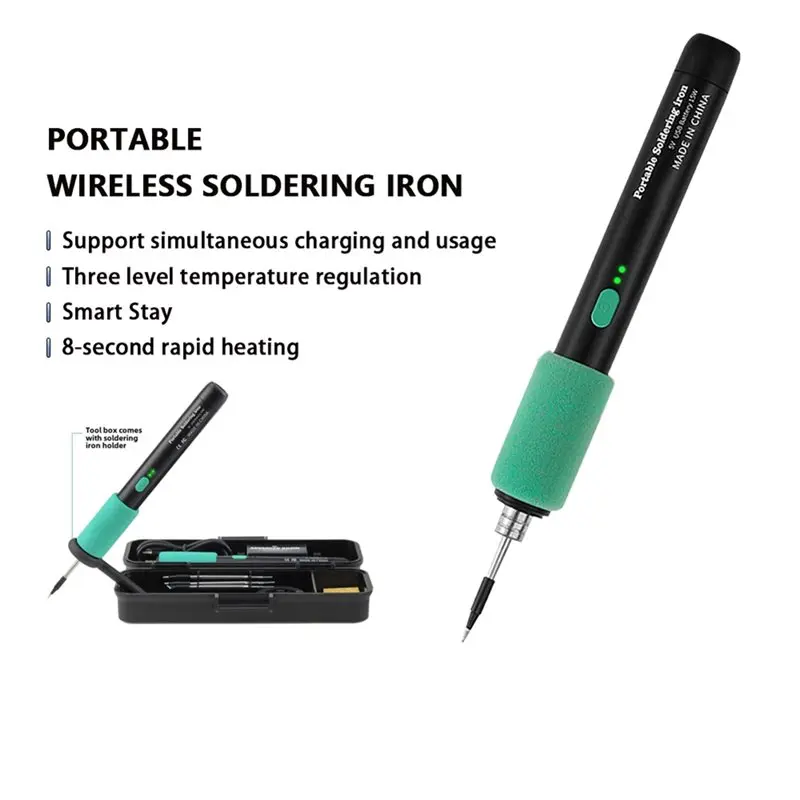 75STO-C211 DC 5V USB 15W Electric Soldering Iron Portable Wireless Mini Soldering Tool Featuring Three-Level Temperature Control
