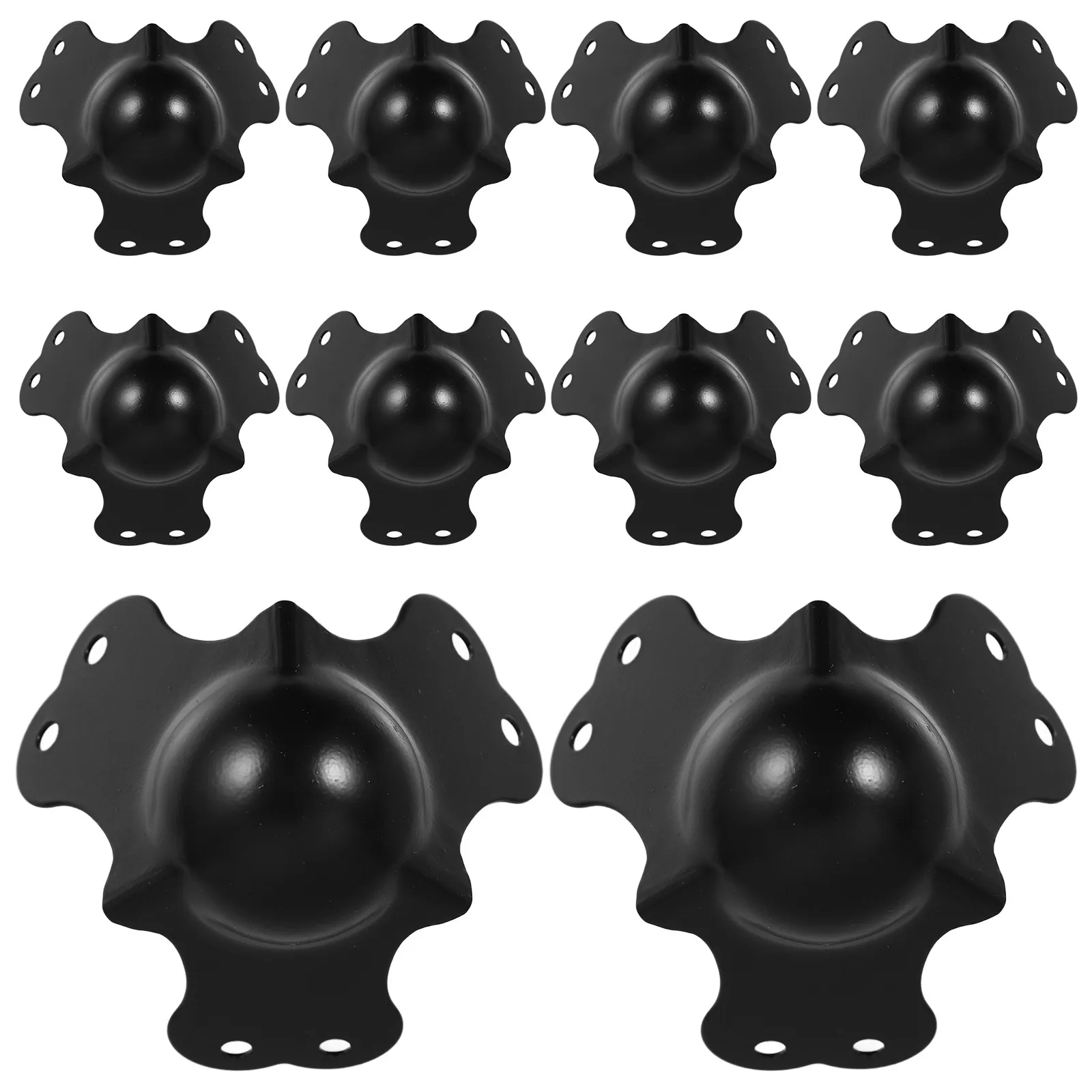 10個入りクロムメッキ直角ボールコーナープロテクター-フライトケース用ハードウェア-ロードケースボックス-エッジガード-キャビネット用金属コーナー