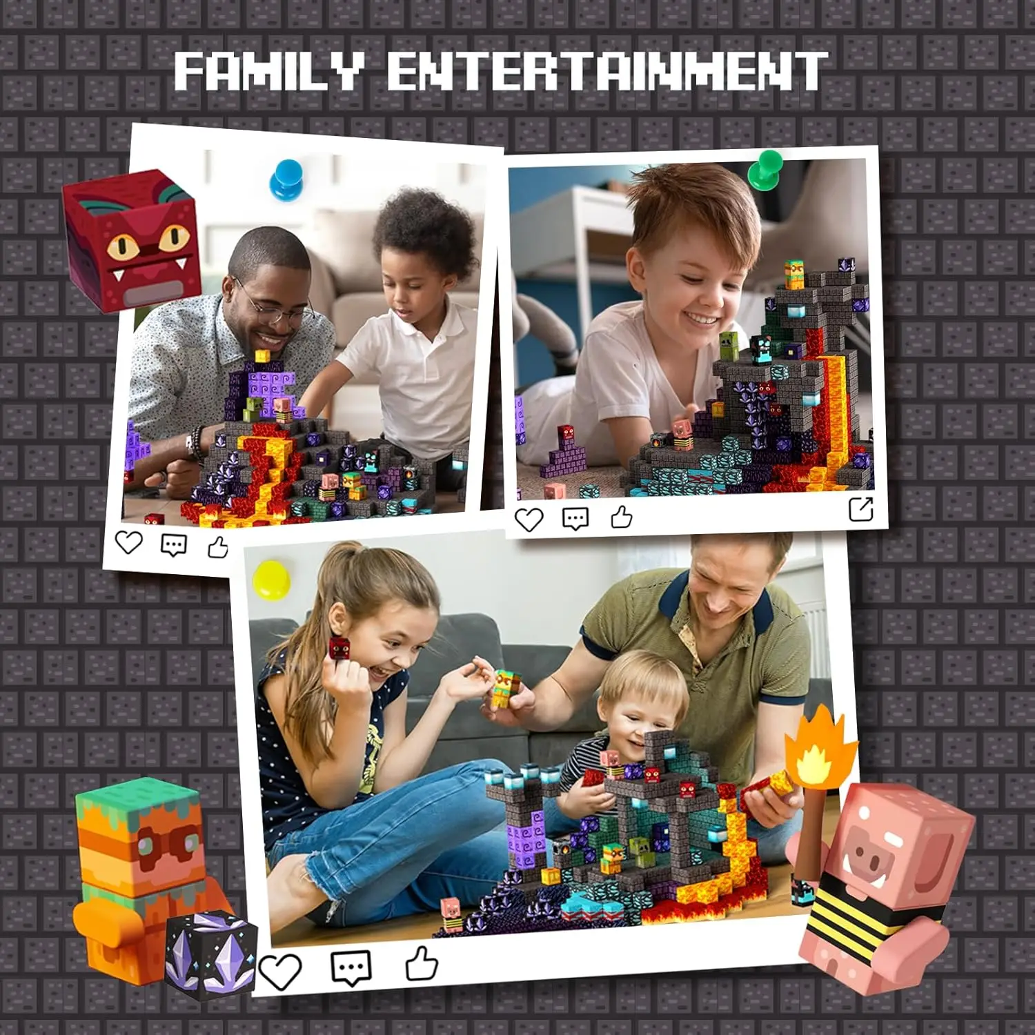 Blocs de construction magnétiques, nouveau jeu de 100 pièces - Jouet de construction DIY pour garçons et filles, cadeau éducatif créatif pour les vacances