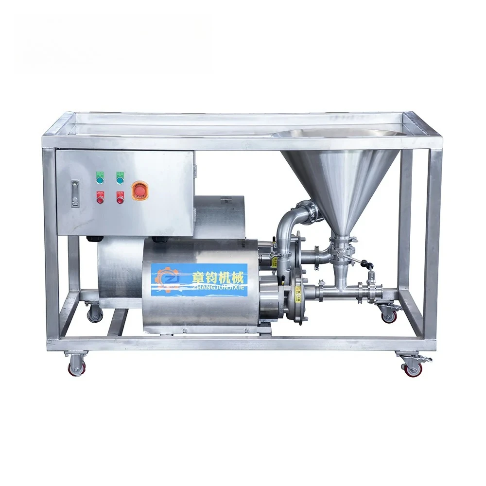 New Zhangjun 4kw Dairy Mixer Powder Mixing Emulsifying For Juice