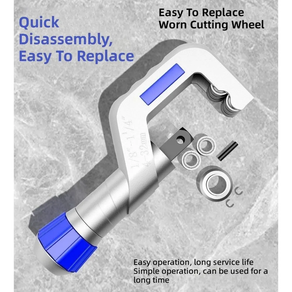 B50C Bearing Pipe Cutter 4-32Mm Removable Blade For Copper Tube Stainless Steel Plumbing Refrigeration Cutting Tools