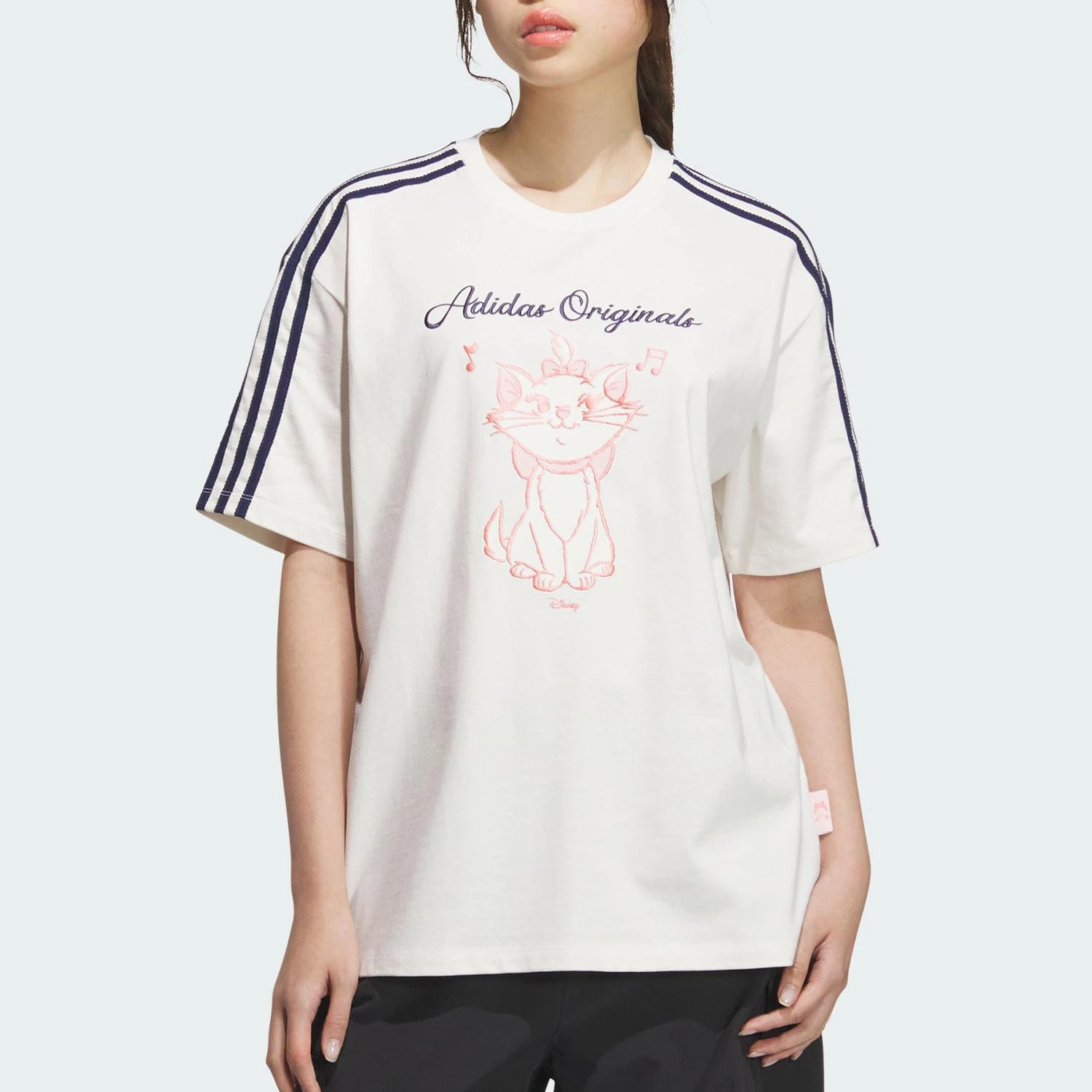 Adidas genuine clover women's loose outdoor durable casual short sleeved KC3099