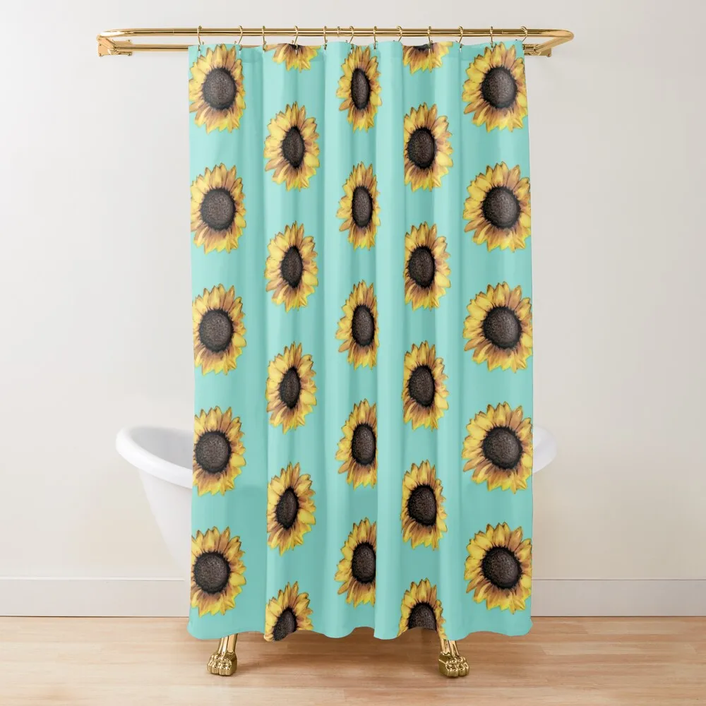 The Painterly Sunflower Shower Curtain Bathroom Deco Luxury Bathroom Shower Window Modern Showers For Bathroom Curtain