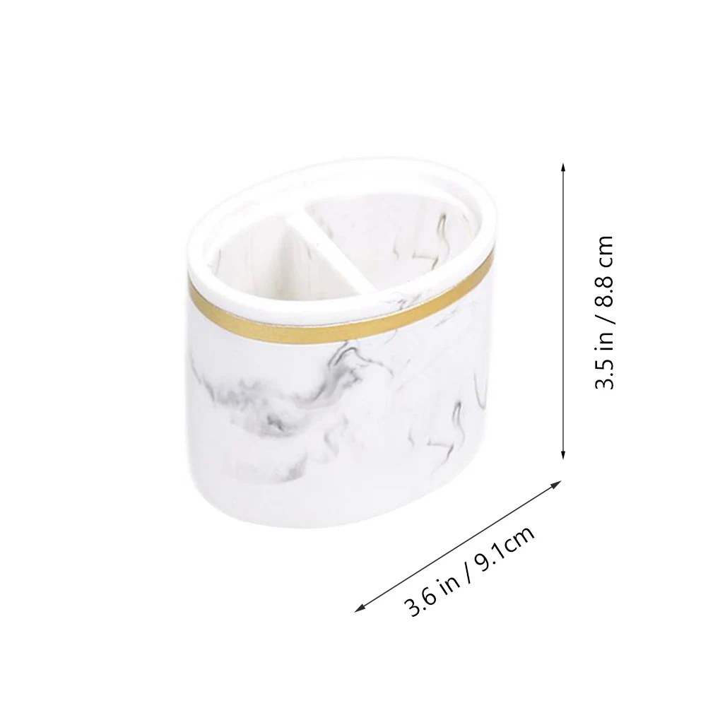 

Marble Pattern Swab Toothpick Cotton Swab Holder Holder Storage Box Small Accessories Organizer Dust Proof Modern Design