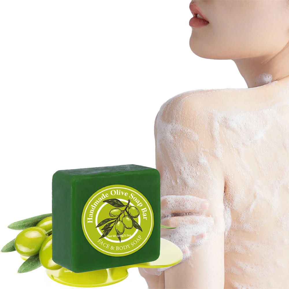 

Natural Olive Oil Soap Bar, Deep Moisturizing & Antioxidant, Gentle Skin Cleanser for Sensitive Body, Plant-Based Vegan Formula