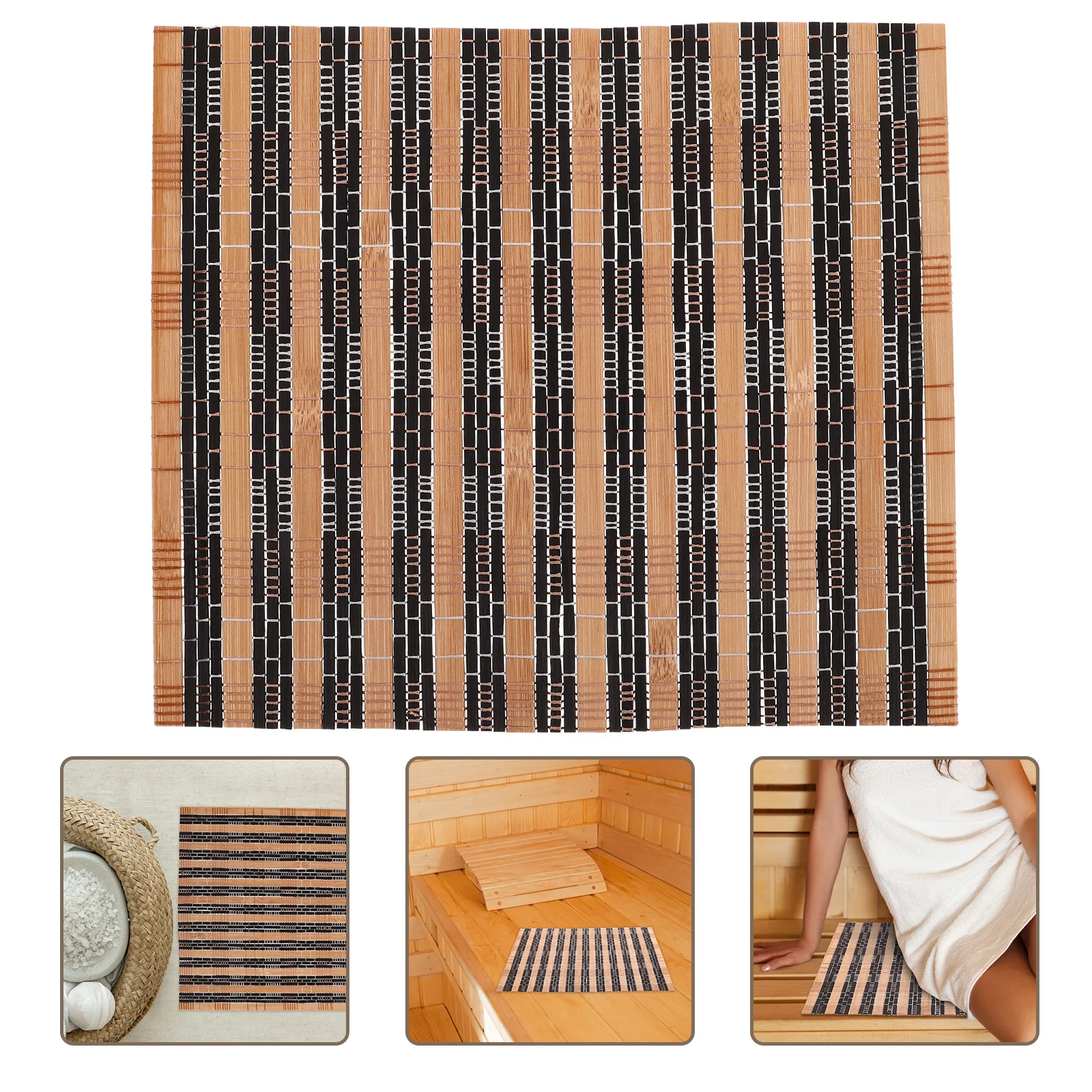 

5Pcs Bamboo Sauna Seat Cushion Thick Insulated Waterproof Mat for Spa Bath Shower Room Comfortable Heat Insulation Sauna