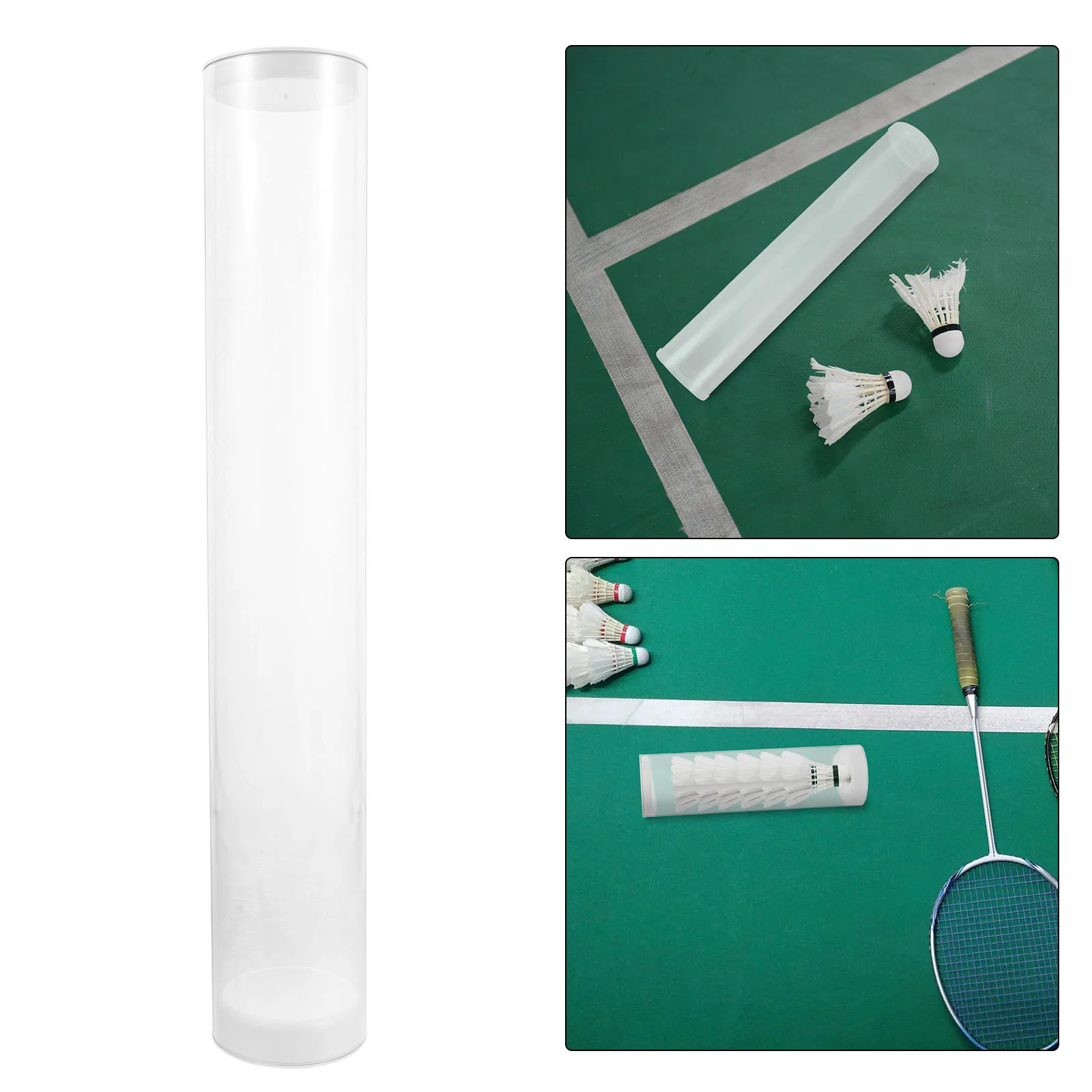 

1pcs Badminton Shuttlecocks Storage Tube Transparent Portable Holder Diy Assembly For Indoor Outdoor Use Lightweight Plastic
