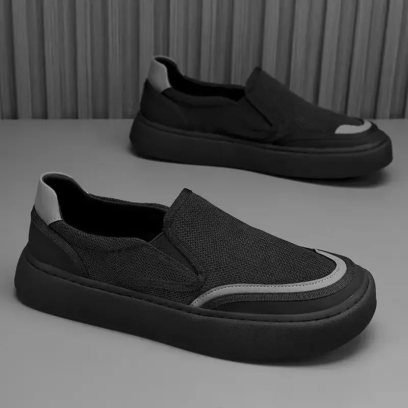 

Bla Breathable Summer Men's Slip-On Anti-Odor Casual oes Comfortable Me Sneakers Flat Heel round Toe Spor Leisure