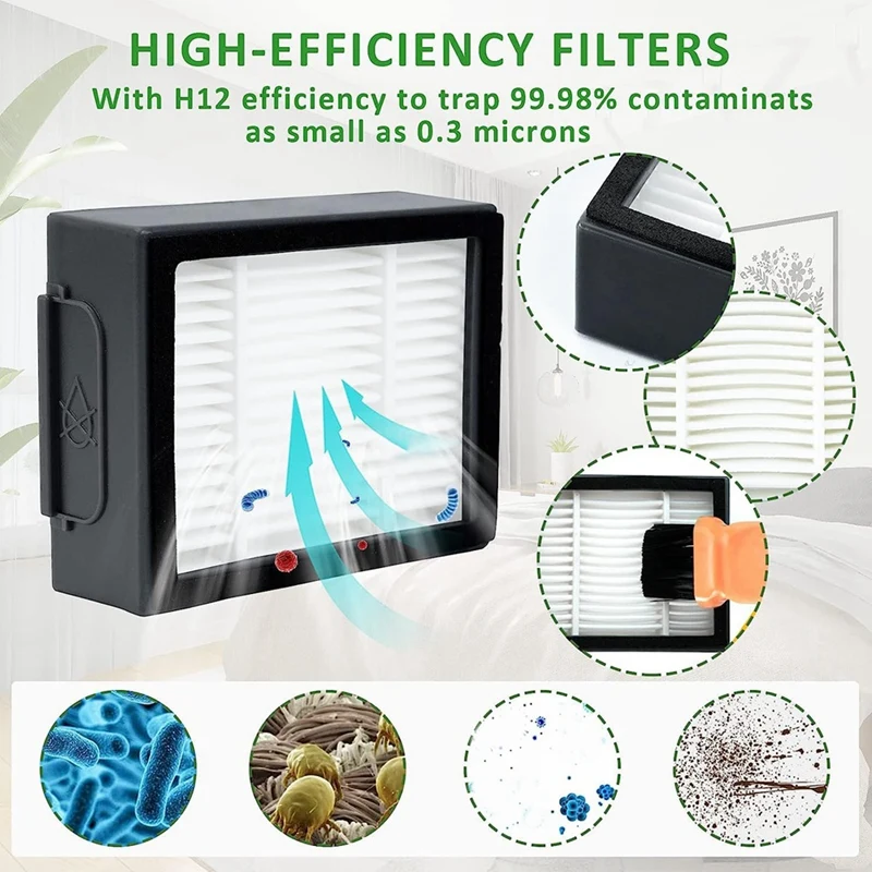 الجانب الرئيسي فرشاة فلتر Hepa كيس لجميع الغبار ل I3 I4 I6 I7 I8 J7 E5 E6 E7 جهاز آلي لتنظيف الأتربة استبدال أجزاء-FS