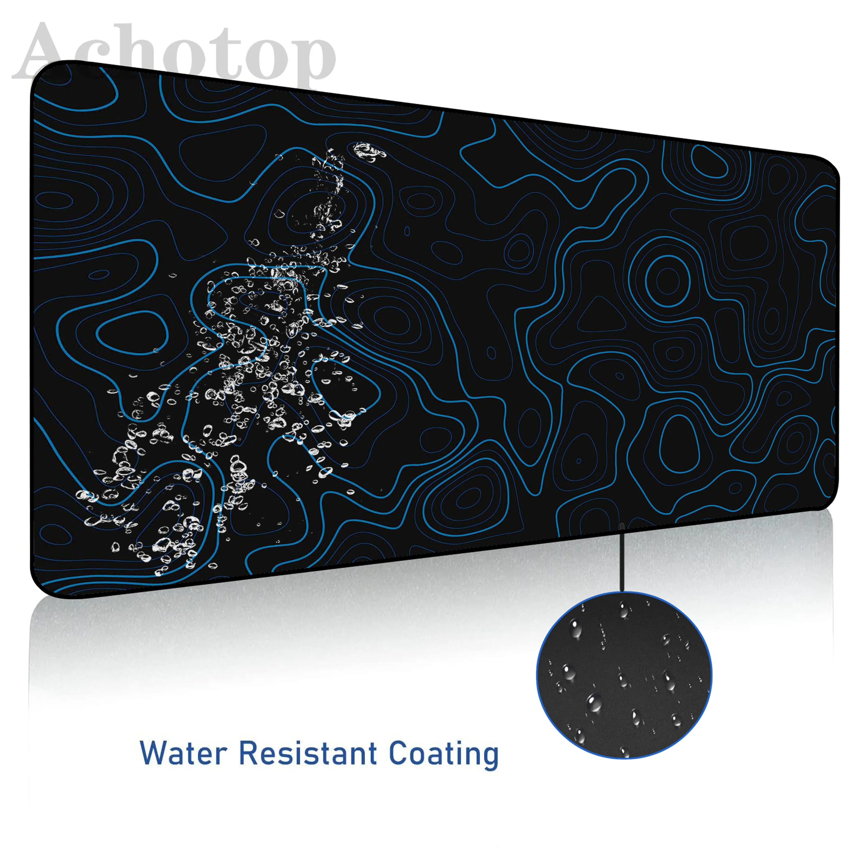 Strata Liquid Simple Waterproof Gamer Mousepad tappetino per Mouse da gioco di grandi dimensioni tappetini per tastiera per Computer tappetino per Mouse con bordo di bloccaggio tappetino da scrivania XXL