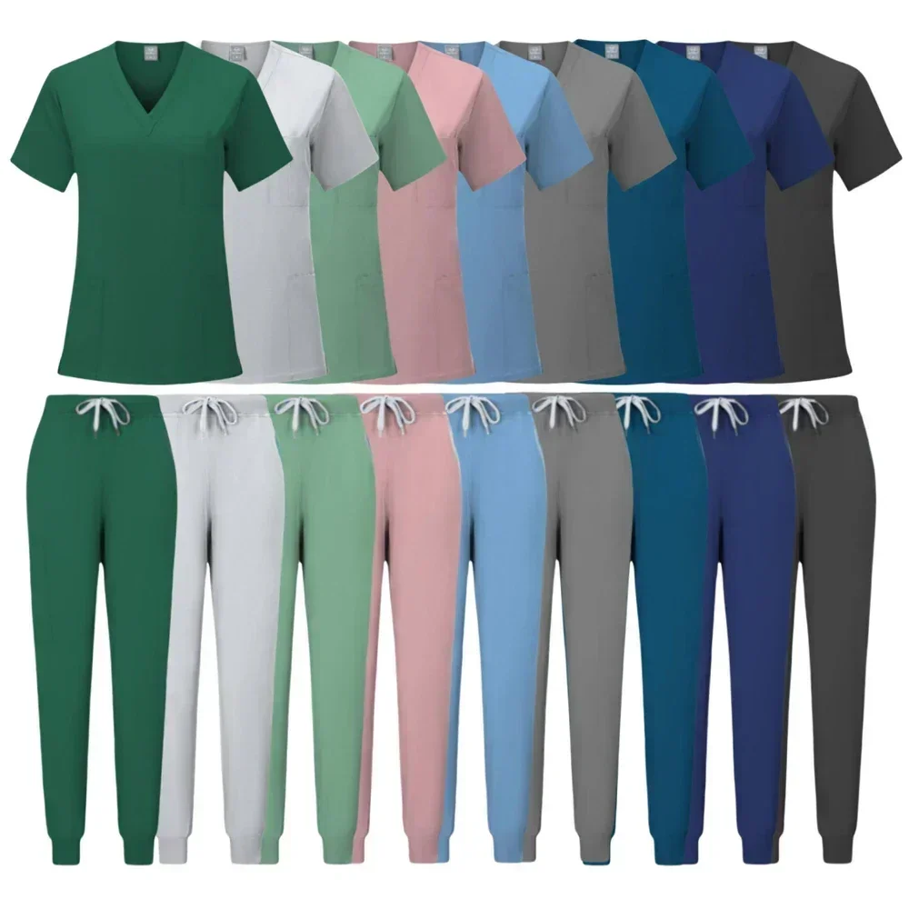 Scrubs Medical Uniforms Woman Multicolour SPA Beauty Uniform Dentist Veterinary Working Clothes Unisex Pharmacy Clinic Scrub Set