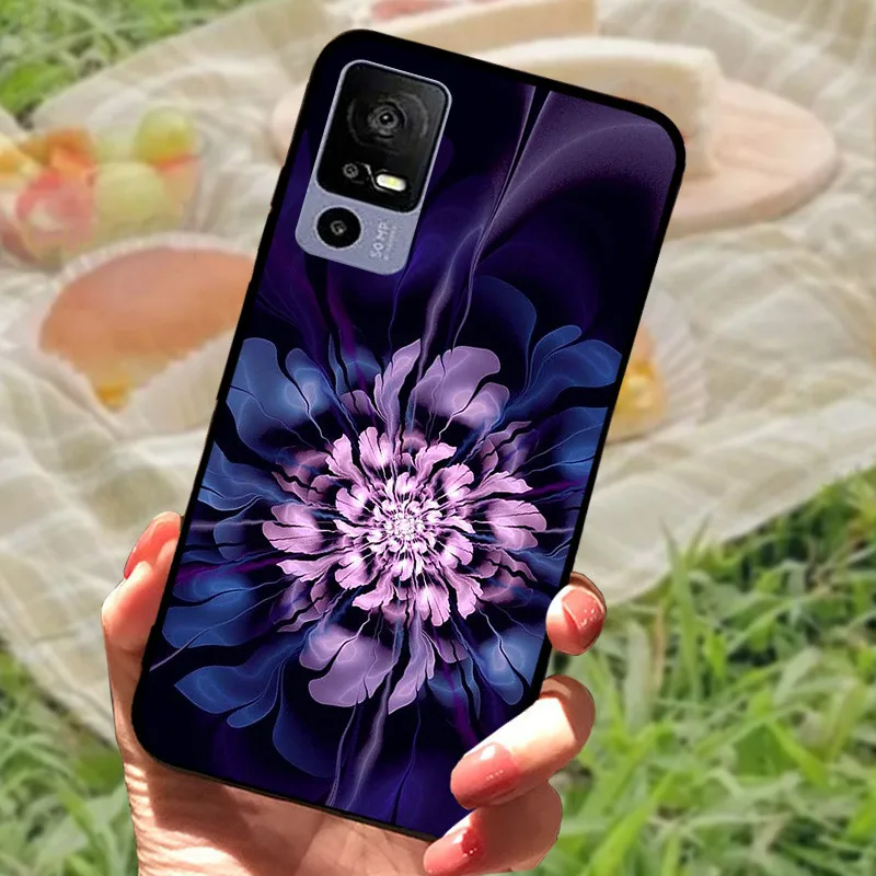 For TCL 40R Case TPU Soft Silicone Marble Phone Cover Case for TCL 405 406 408 403 TCL40R Shockproof Funda Love T771K Bumper