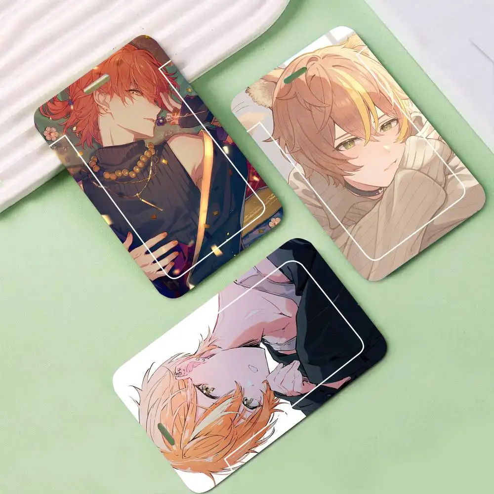 Akito Shinonome Animation P-Project Sekai Black Lanyard Card Holders Student Meal Cards And Campus Ids School