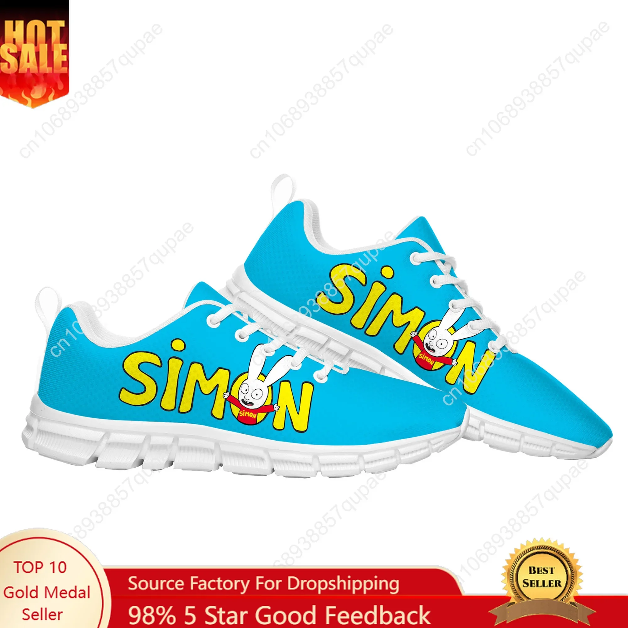 Simon Logo Pattern Bunny Cartoon Sports Shoes Mens Women Teenager Sneakers High Quality Printed Causal Tailor-made Couple Shoes