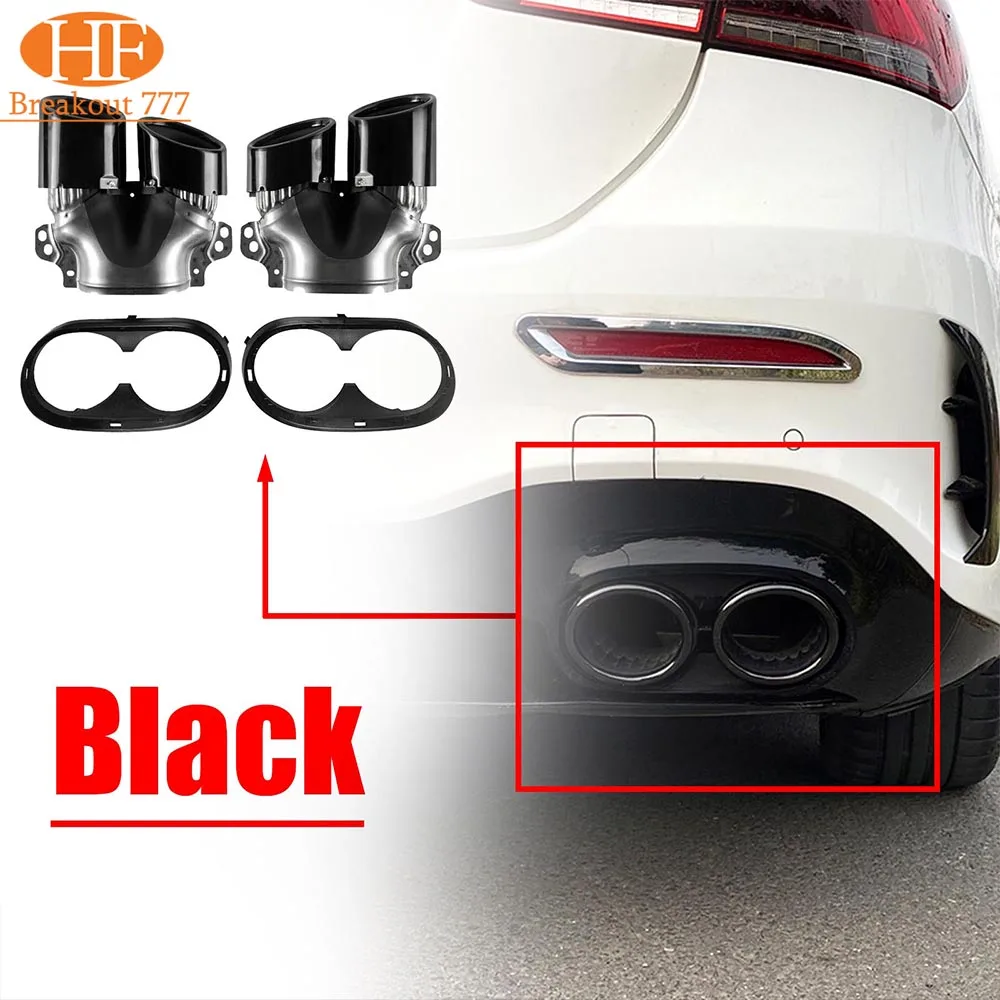 

Car Rear Muffler Exhaust Tips Pipe Bracket Trim For Mercedes Benz W177 A35 C118 CLA35 X247 GLB35 A45S AMG 2020 2021 2022 2023