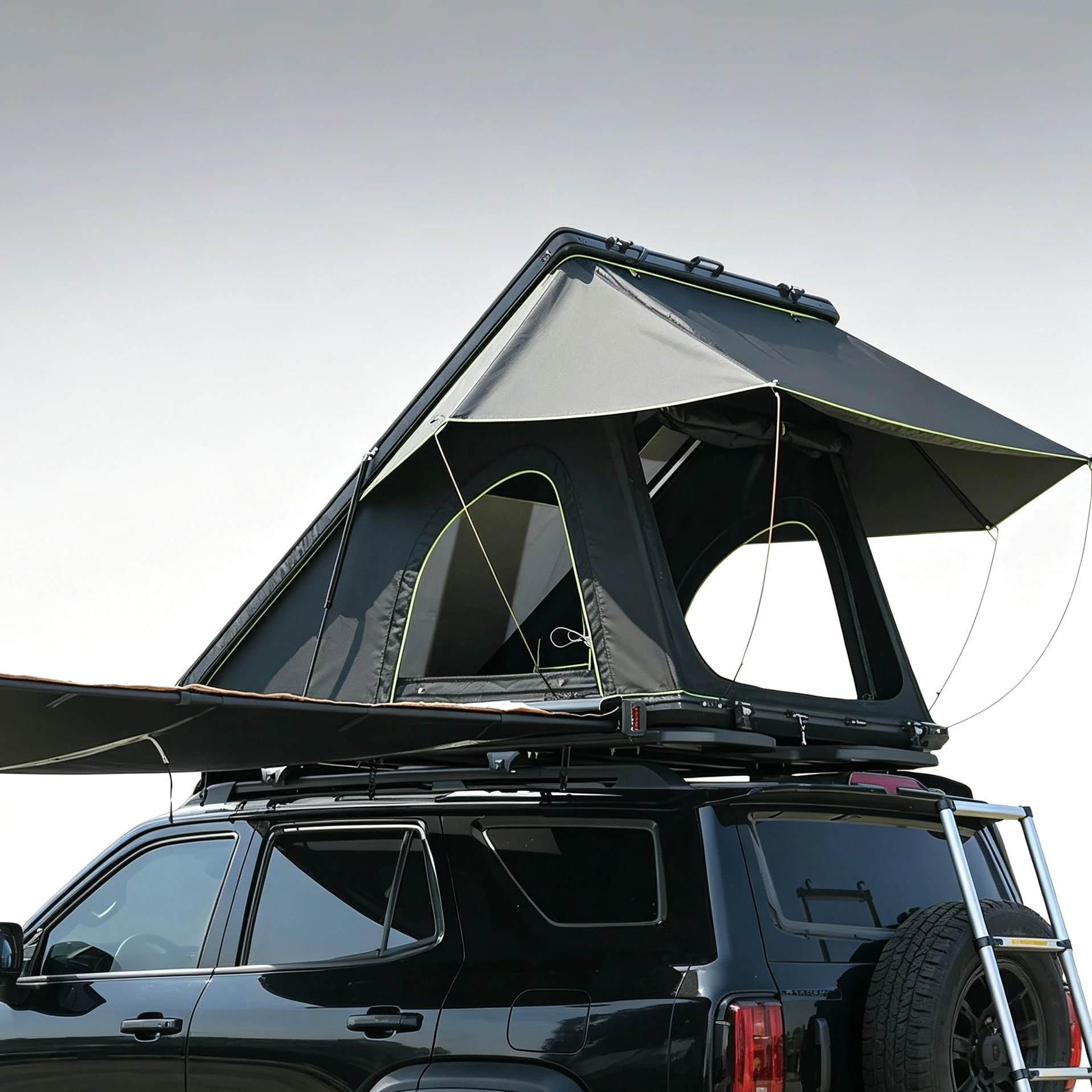 Waterproof Hard Shell Rooftop Tent With Ladder Quick Automatic Opening Double Layer For SUV 4x4