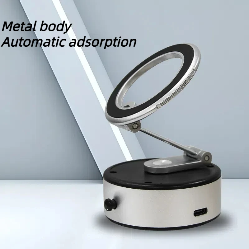 Suitable for Magsafe Vacuum Adsorption Foldable Phone Holder 360° Rotating Car Vacuum Adsorption Phone Holder