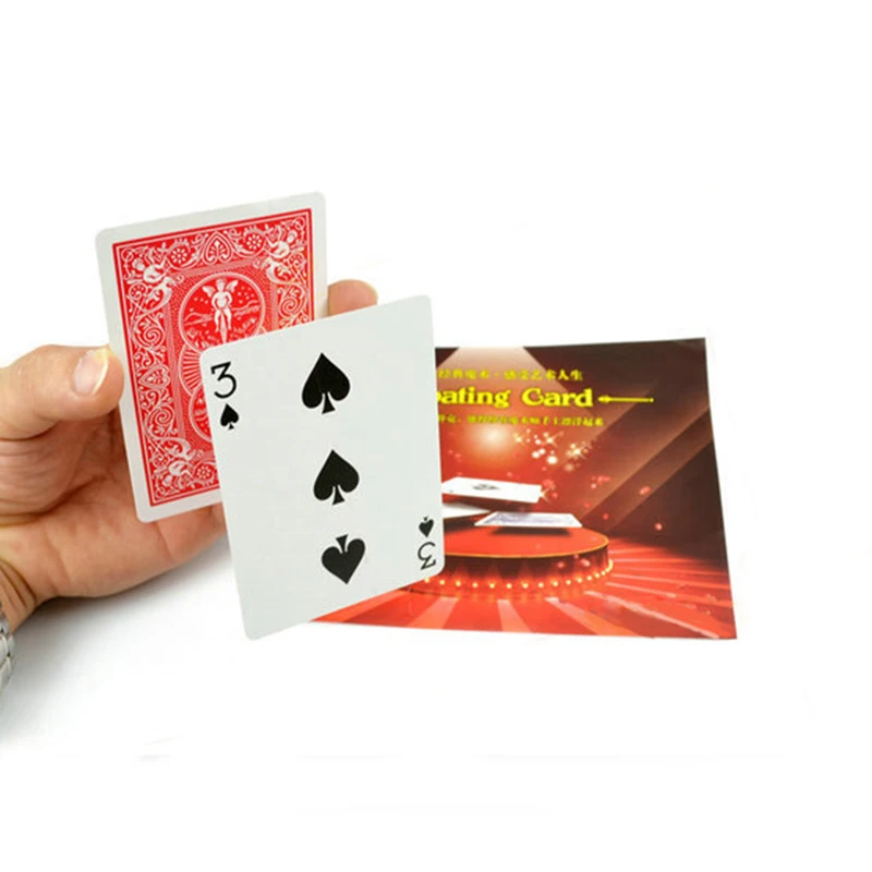 Floating Card Magic Tricks Playing Card Suspension Magia Close Up Street Bar Illusion Gimmick Props Mentalism Magica Toy Easy To