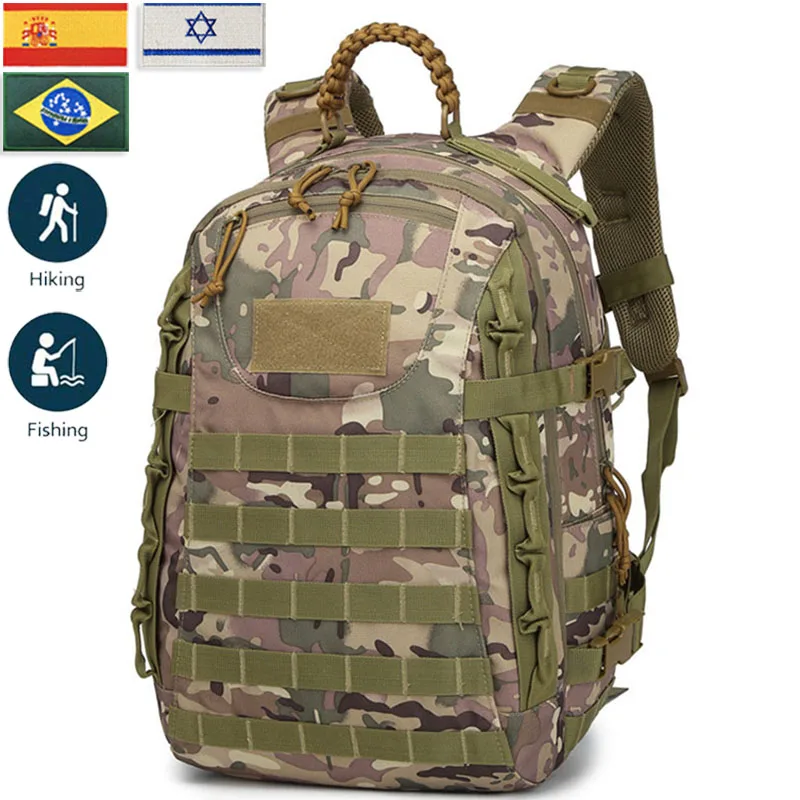 

2023New Camping Hiking Tactical Camouflage Man Military Army Molle Rucksack Outdoor Trekking Hiking Hunting Climbing Bag Mochila