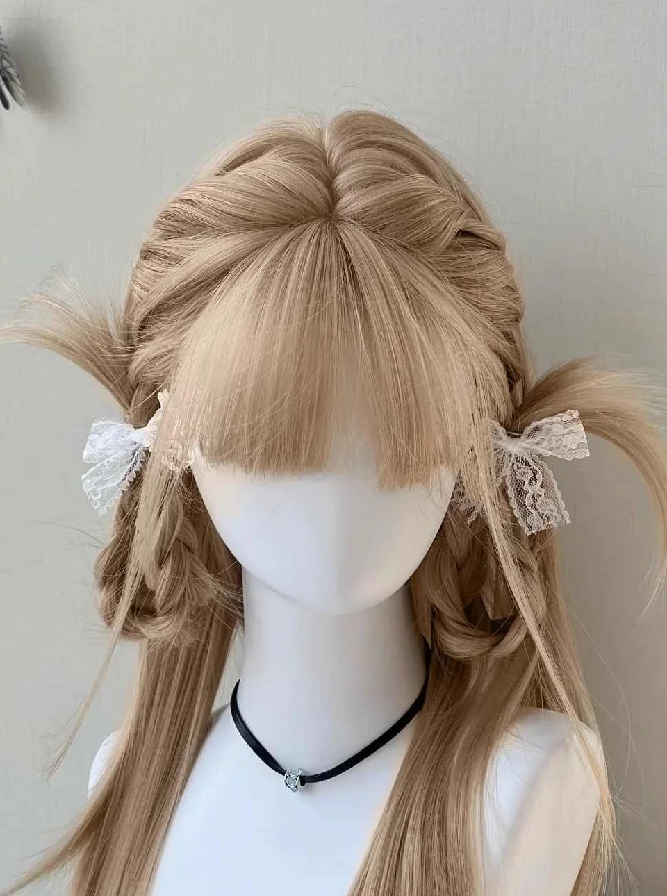 Ashely بني فاتح شعر مستعار أنثى عقال الجسم العسل البني روز الشعر synth نماذج في الانفجارات الفرنسية عالية المستوى محاكاة شعر مستعار #6