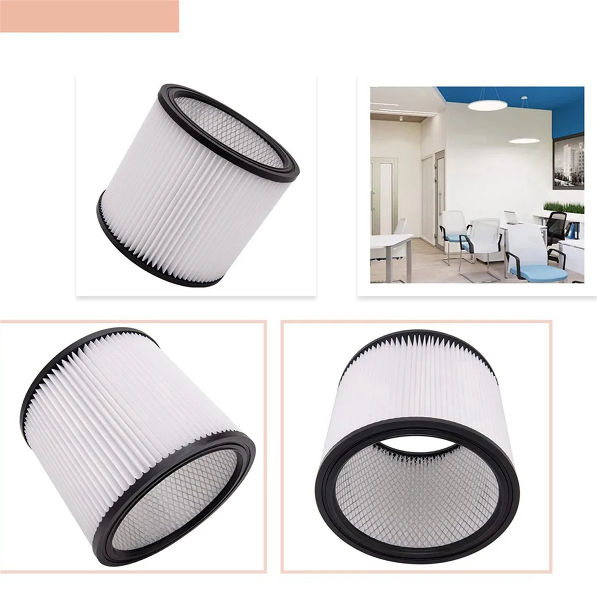 2X فلتر بديل لـ 90350 90304 90333 يناسب معظم المكانس الكهربائية الرطبة والجافة 5 جالون وما فوق