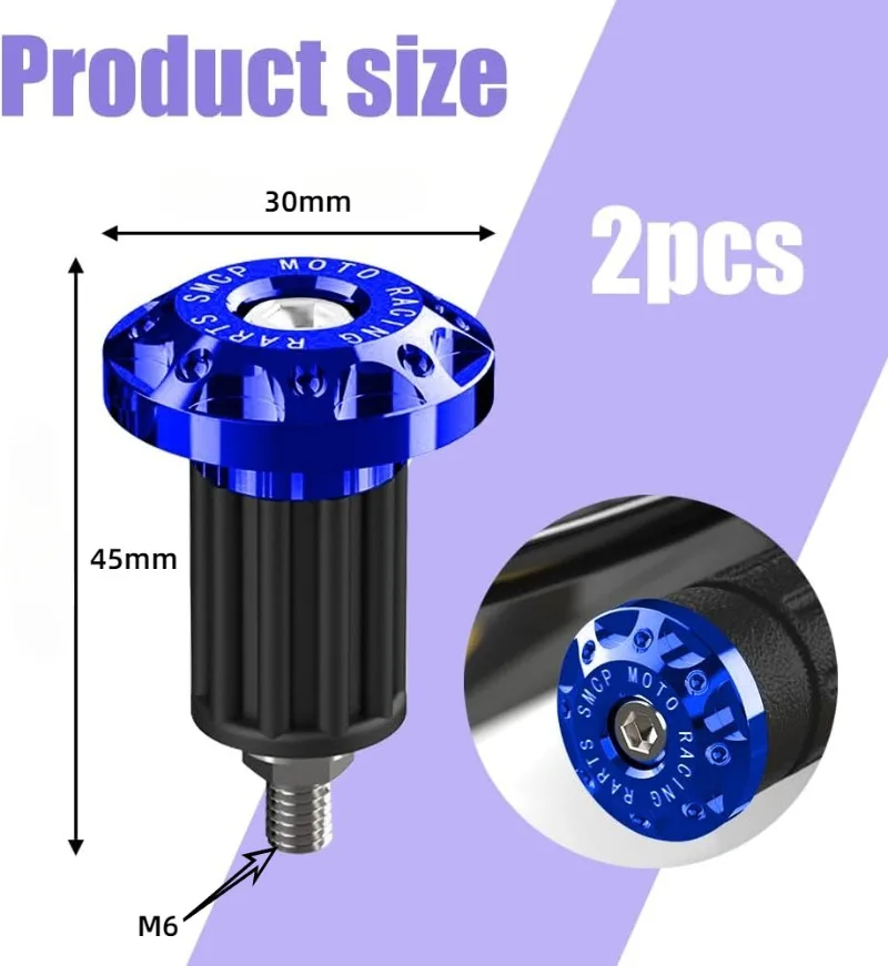 17mm Inner Diameter Motorcycle Electric Vehicle Handle Bar Ends Grips Moto CNC Metal Handlebar Motor Bike Grips Bike Accessories image 2