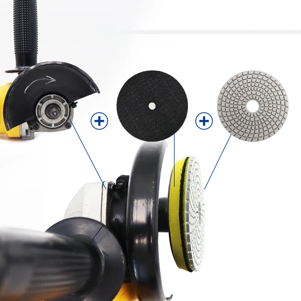 SHDIATOOL Dia100/125mm M14 أو 5/8-11 موضوع رغوة البلاستيك منصات الظهر ل منصات تلميع الماس الرملي القرص الداعم 4 بوصة/5 بوصة