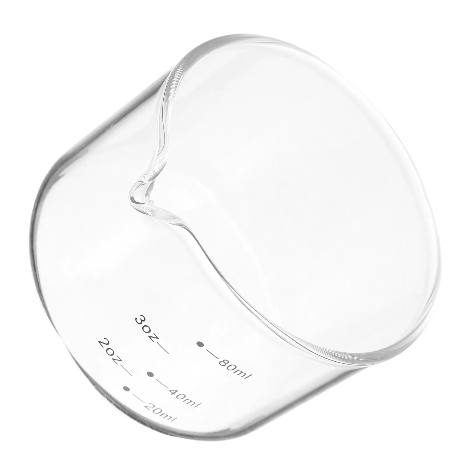 80Ml Clear Glass Espresso Measuring Cup Pitcher for Precise Dosing Frothing Pouring Milk Cream Coffee Shots Mini Elegant Kitchen