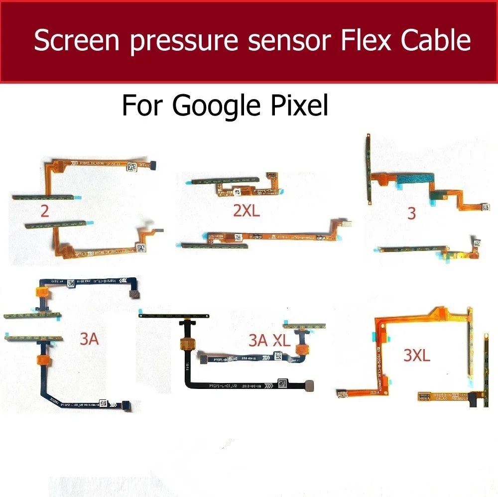 Screen Pressure Sensor Grip Flex Cable For Google Pixel 2 3 4 2XL 3XL 3A 3AXL 4XL Left Right Pressure Gravity Touch Sensor Parts