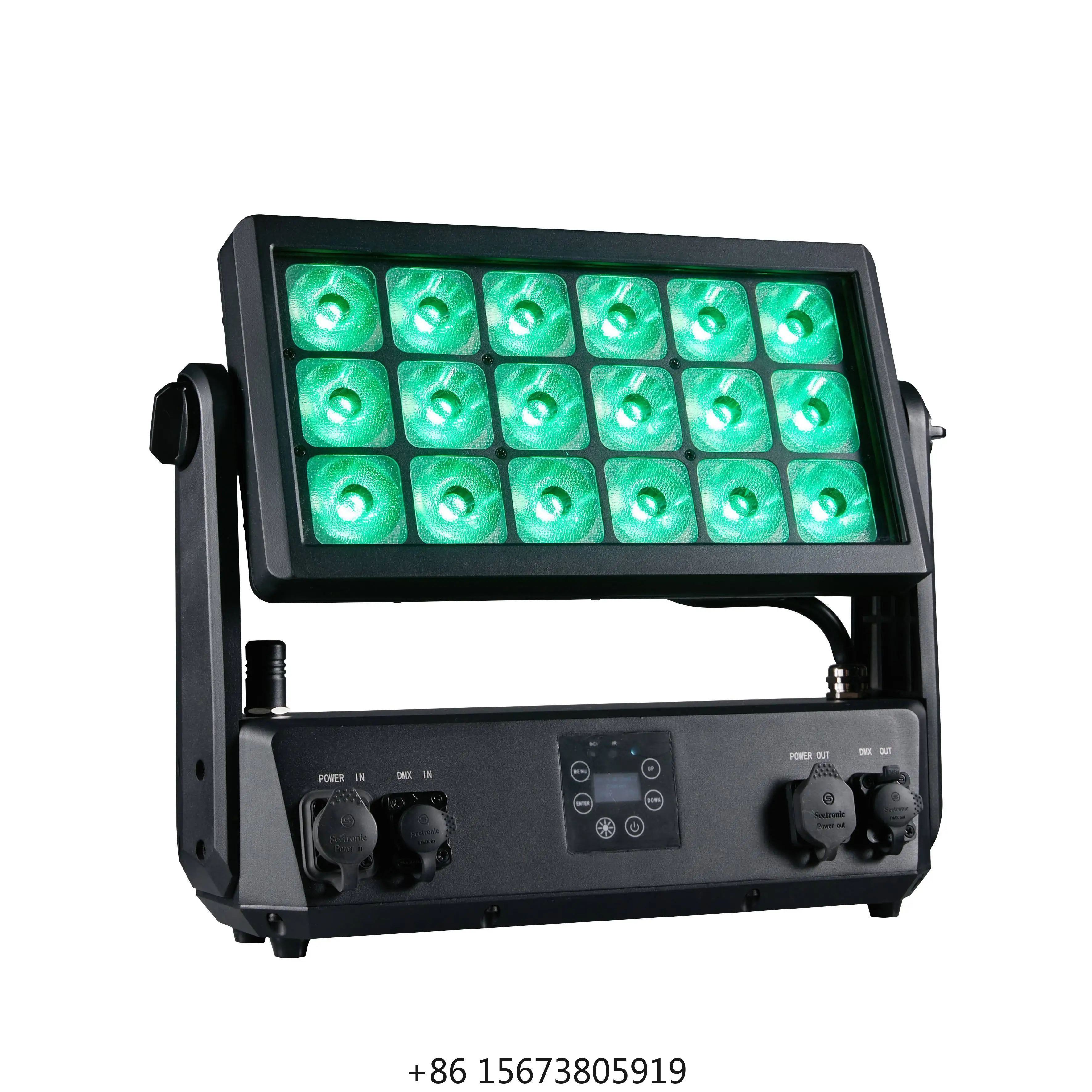 

Мощный светодиодный прожектор RGBWA+UV 6-в-1 360 Вт с аккумулятором и беспроводным управлением через приложение для аренды, свадеб и вечеринок