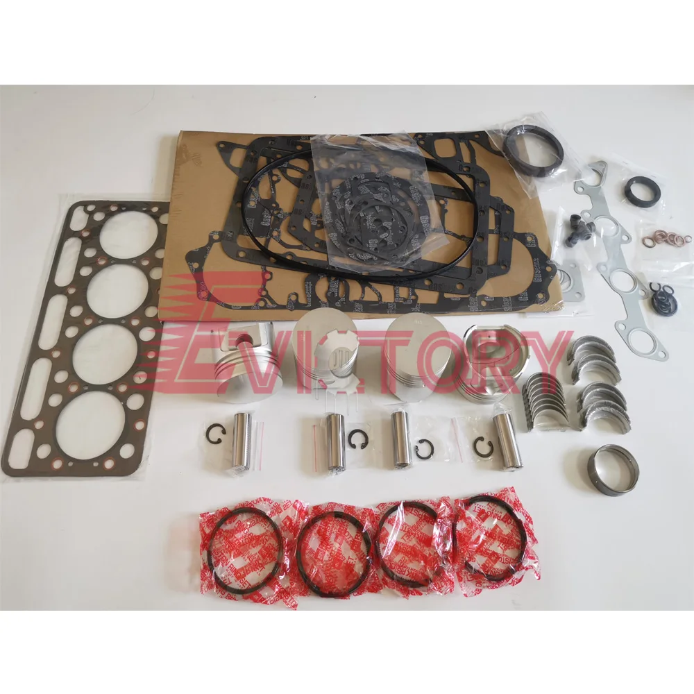 

For KUBOTA V1703 V1903 overhaul rebuild kit piston ring valve guide full gasket kit main conrod bearing