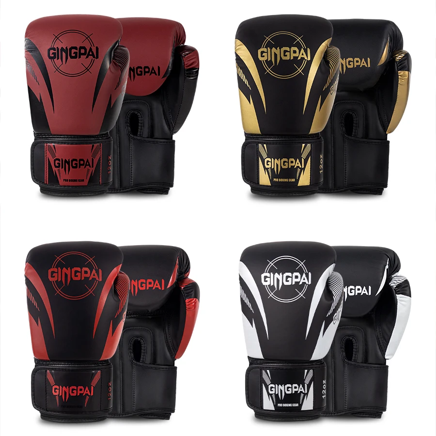 6/8/10/12/14/16 أوقية قفازات الملاكمة المهنية الكبار ساندا الملاكمة التايلاندية القتال قفازات الرجال والنساء التدريب الرمل القتال الحر MMA