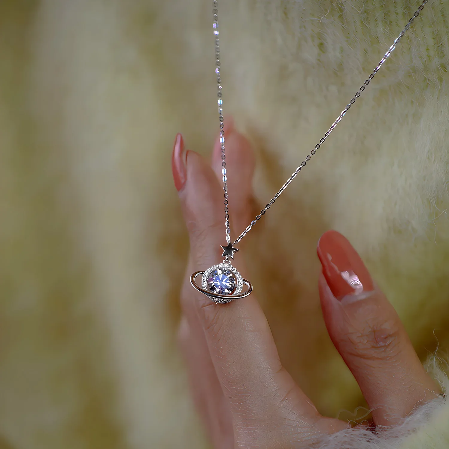 Sparkling Real 1 Carat D Color Moissanite Pendant Necklace 100% 925 Sterling Silver Engagement Wedding Party Fine Jewelry