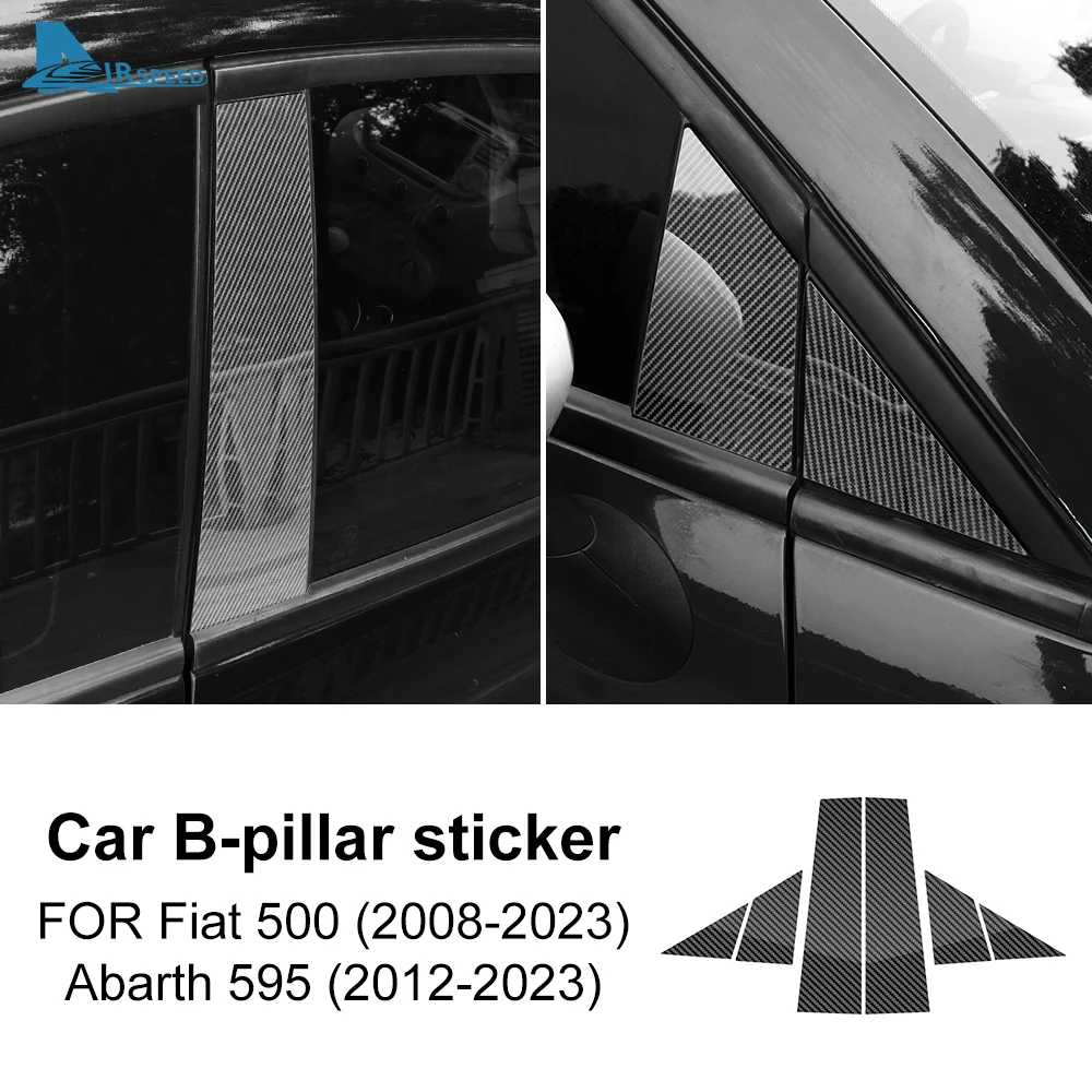 B Pillar Sticker For Fiat 500 08-23 Abarth 595 595 2012-2016 2017 2018 2019 2020 2021 2022 2023 Strip Protect Accessories Glossy