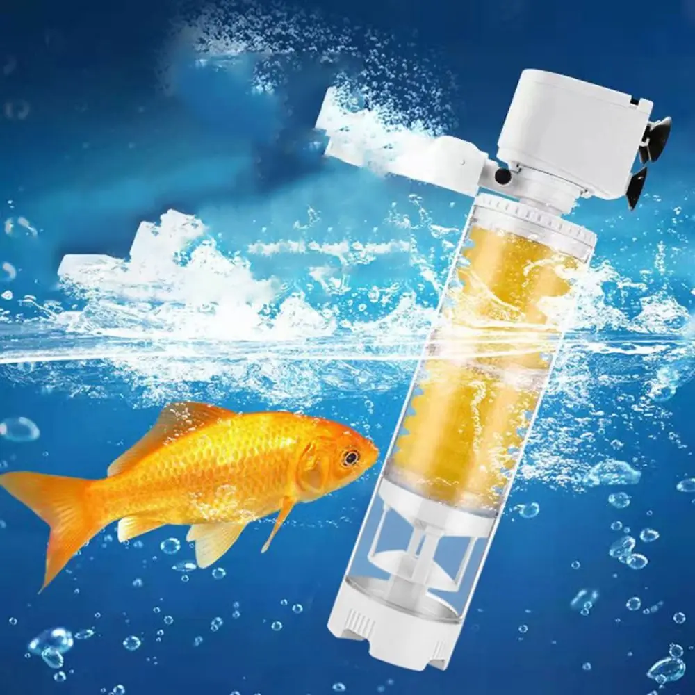 

Mute Fish Tank Built-in Filter Plastic Removable Submersible Filter Fish Poop Collector Oxygen Enrichment Filter For Fish Tank