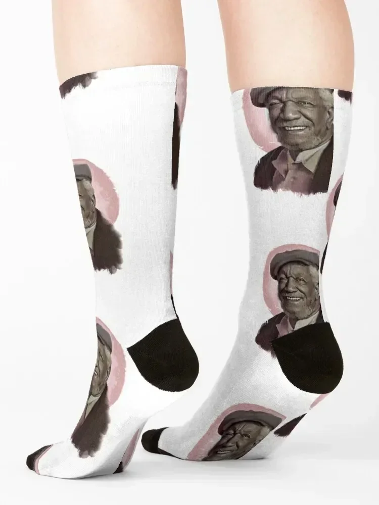 Redd Foxx - Famous standup comedian Portraits Socks winter gifts Heating sock happy soccer anti-slip Men's Socks Women's