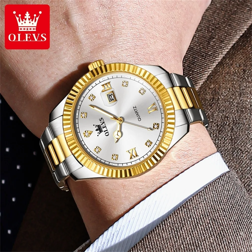 OLEVS Brand Men's Watch Calendar Quartz Watch Waterproof Business 3623