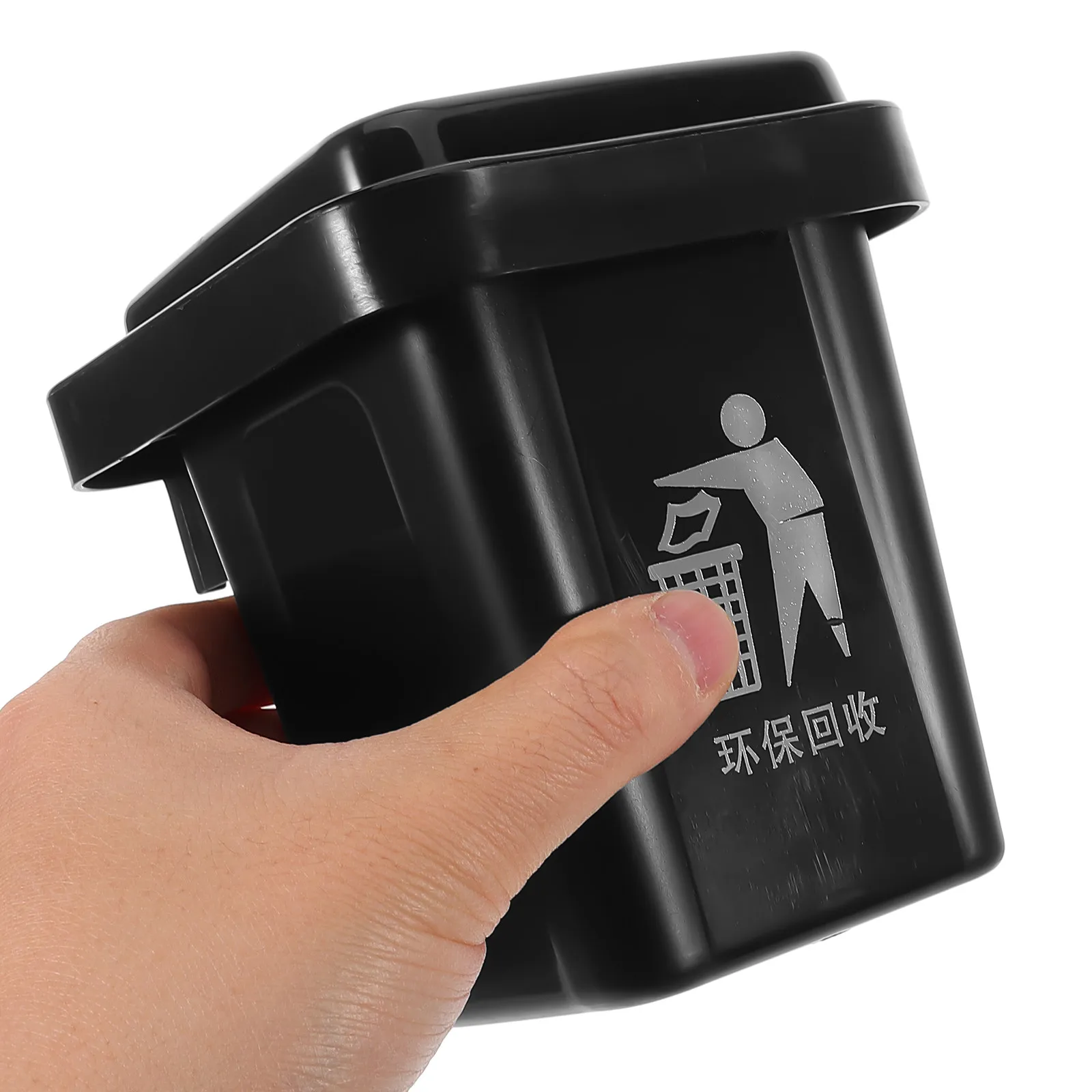 Plastic Mini Compost Bin Trash Can With Lid For Home Decor Small Wall Mounted Saving Car Garbage Office