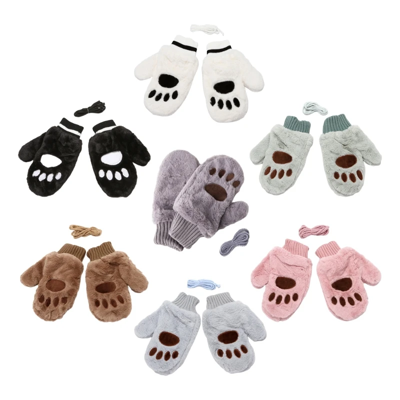 

Lovely for Cat Paw Mittens Plush Kitten Claw Mitten Full Finger Cosplay Costume