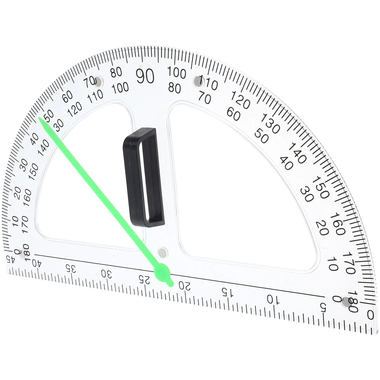 Angle Measuring Tool Magnetic Protractor Transparent Half Circle Math Ruler Degree Teacher Supplies