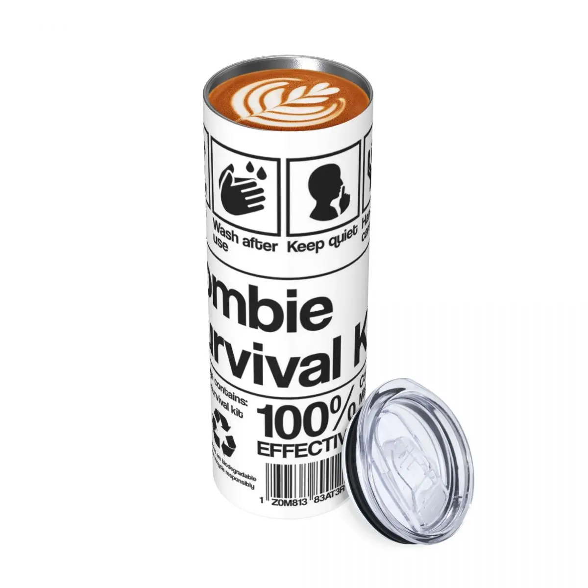 

Набор для выживания в зомби, стакан из нержавеющей стали, кружка с вакуумной изоляцией, термохолодные чашки, соломинки с крышкой, 20 унций