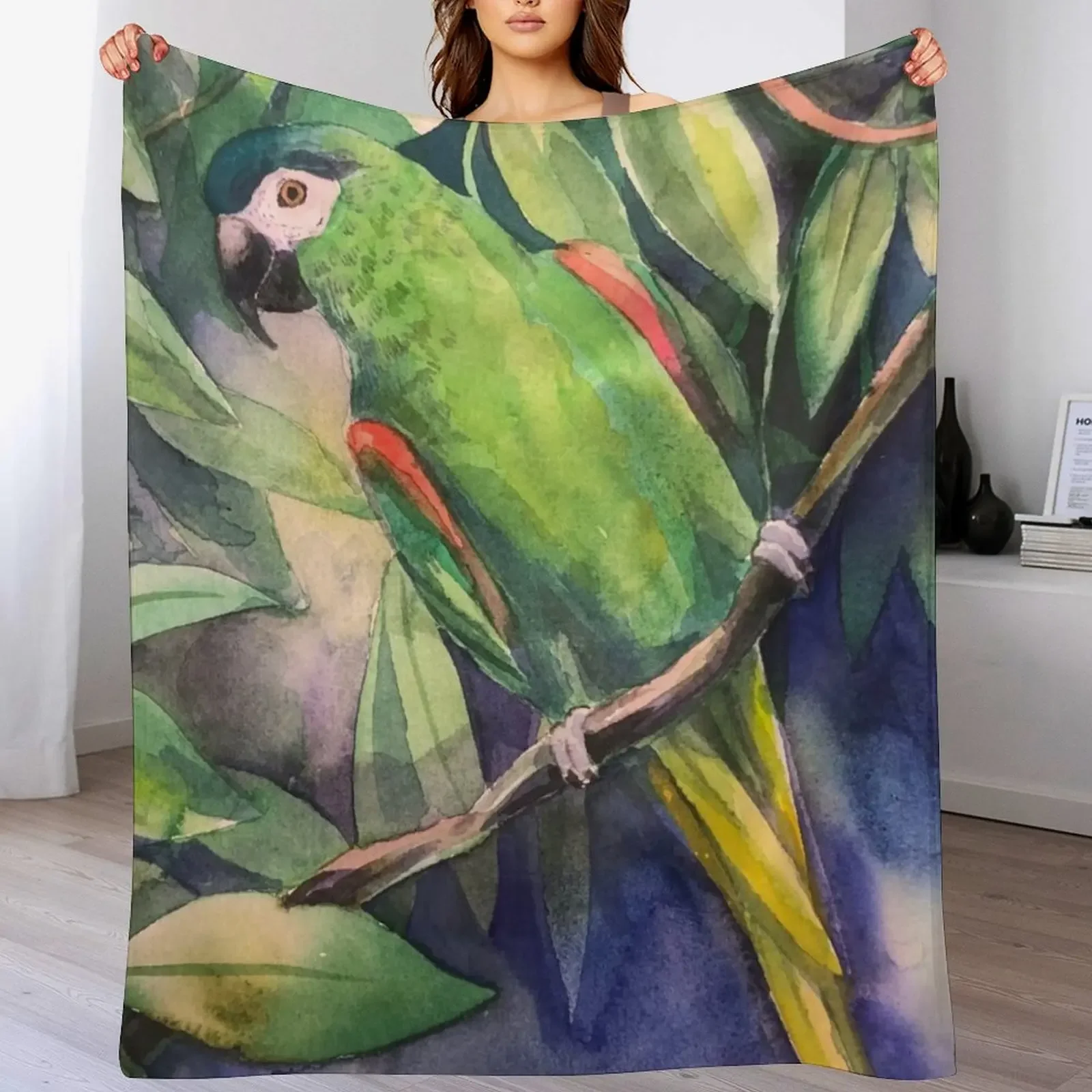 

Hahns Macaw Throw Blanket anime Decorative Beds Extra Large Throw Beautifuls Blankets