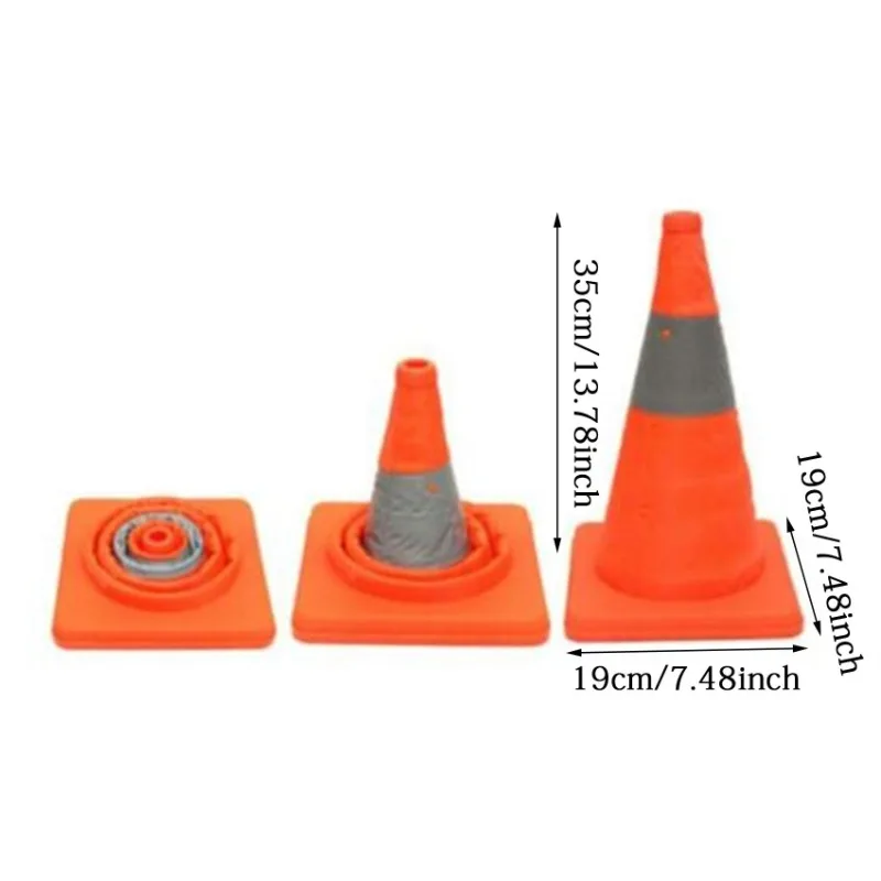 Safe Parking Telescopic Road Cone Road Warning Cone with Light Emergency Reflective Barrier