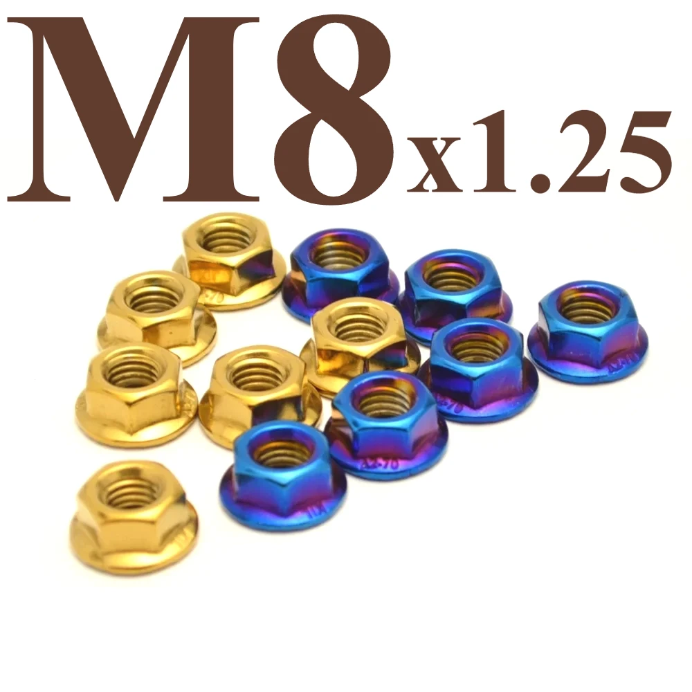 

M8 * 1,25 комплект порки, стоматода, traseira porca do eixo da roda traseira для Honda rvf750 vfr800 suzuki 450 yamaha YZF-R125